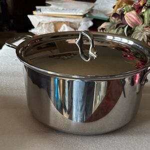 8 Quart All-Clad Stainless Steel Stock Pot with Lid